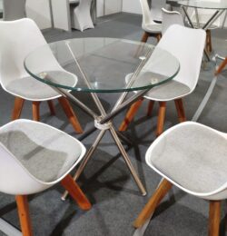 Round Table and Tulip Chairs
